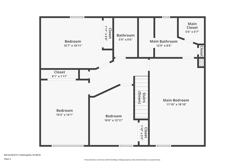 2,300/Mo, 656 Sunbird Cir Indianapolis, IN 46231 Floor Plan View 2