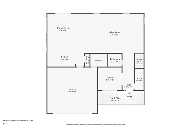 2,370/Mo, 8169 Bluesage Way Plainfield, IN 46168 Floor Plan View