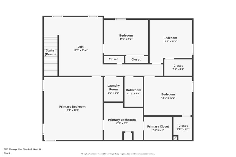 2,370/Mo, 8169 Bluesage Way Plainfield, IN 46168 Floor Plan View 2