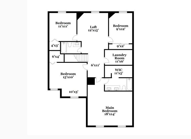 2,335/Mo, 6336 Alonzo Dr Indianapolis, IN 46217 Floor Plan View 2