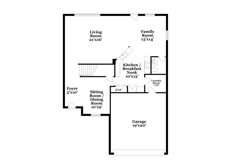 2,035/Mo, 8636 Wheatfield Dr Camby, IN 46113 Floor Plan View