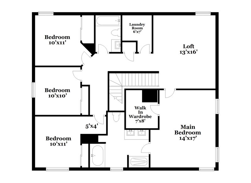 2,105/Mo, 3315 Grove Berry Ln Indianapolis, IN 46239 Floor Plan View 2