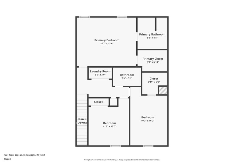 1,910/Mo, 4221 Trace Edge Ln Indianapolis, IN 46254 Floor Plan View 2