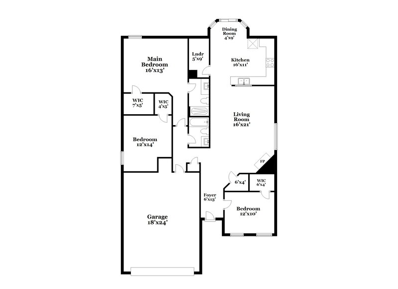 2,235/Mo, 10607 Pickens Ct Indianapolis, IN 46234 Floor Plan View