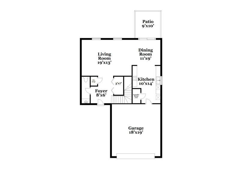1,760/Mo, 2826 Cahokia Ct Indianapolis, IN 46217 Floor Plan View