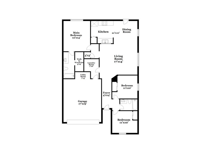 1,740/Mo, 8615 Bluff Point Dr Camby, IN 46113 Floor Plan View