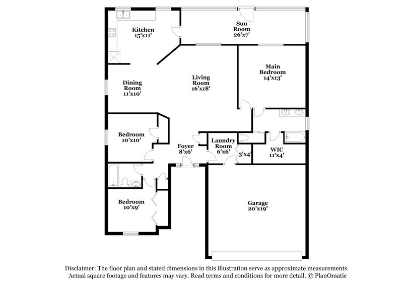 1,630/Mo, 7142 Oldham Dr Indianapolis, IN 46221 Floor Plan View