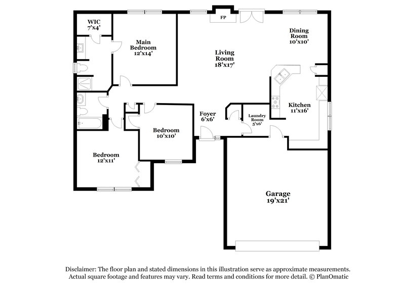 1,760/Mo, 5865 Petersen Ct Indianapolis, IN 46254 Floor Plan View