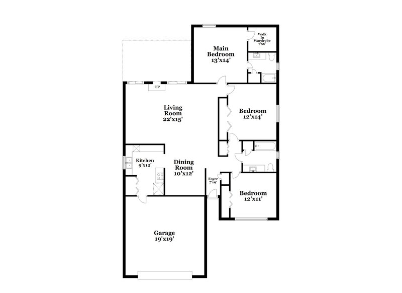 1,840/Mo, 1068 W Southport Rd Indianapolis, IN 46217 Floor Plan View