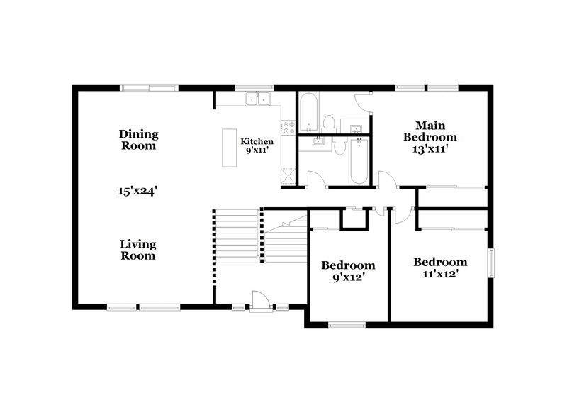 1,975/Mo, 532 Hunters Trail Greenwood, IN 46142 Floorplan View
