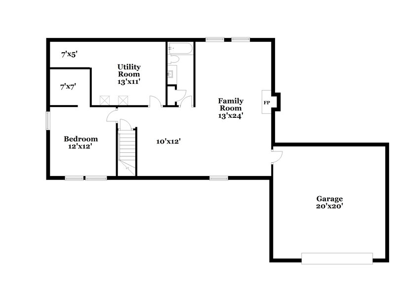 1,975/Mo, 532 Hunters Trail Greenwood, IN 46142 Floorplan View 2