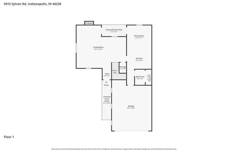 2,235/Mo, 5015 Sylvan Rd Indianapolis, IN 46228 Floor Plan View