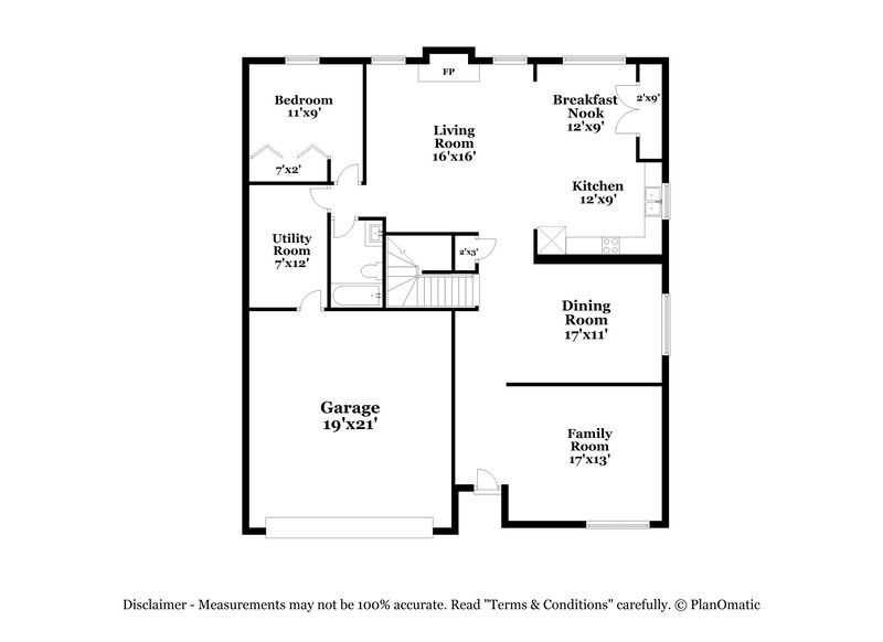 2,595/Mo, 7018 Oldham Drive Indianapolis, IN 46221 Floor Plan View