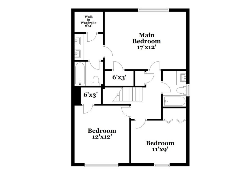 2,125/Mo, 7345 Red Rock Rd Indianapolis, IN 46236 Floor Plan View 2