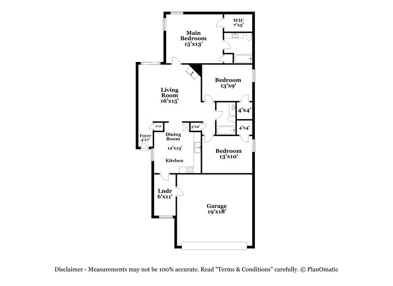 1,560/Mo, 6471 Amick Way Indianapolis, IN 46268 Floor Plan View
