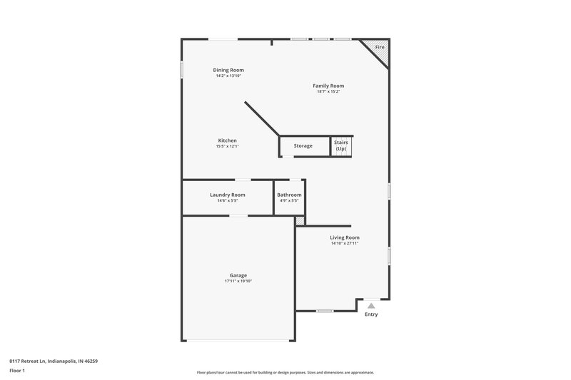 1,935/Mo, 8117 Retreat Ln Indianapolis, IN 46259 Floor Plan View