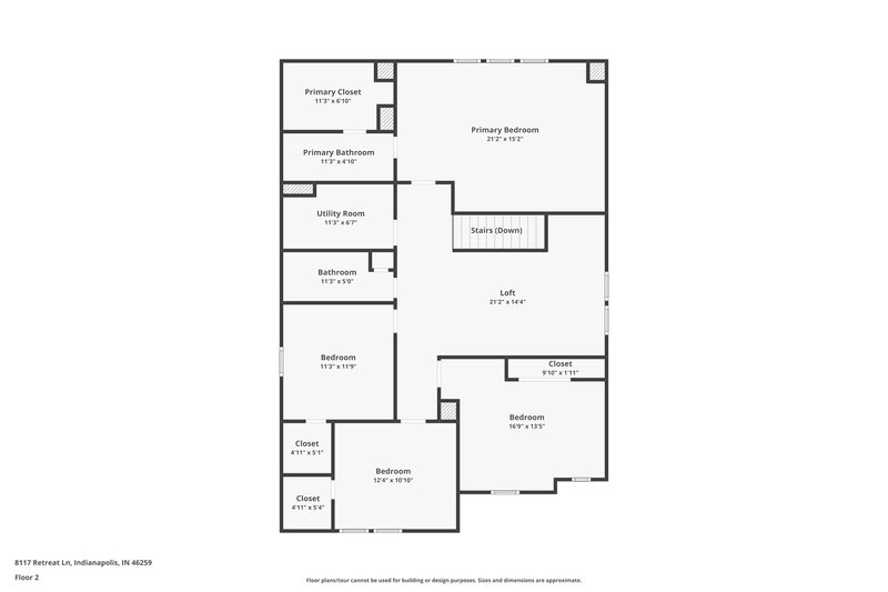 1,935/Mo, 8117 Retreat Ln Indianapolis, IN 46259 Floor Plan View 2