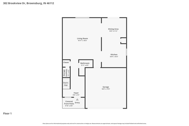 2,165/Mo, 302 Brookview Dr Brownsburg, IN 46112 Floor Plan View 2