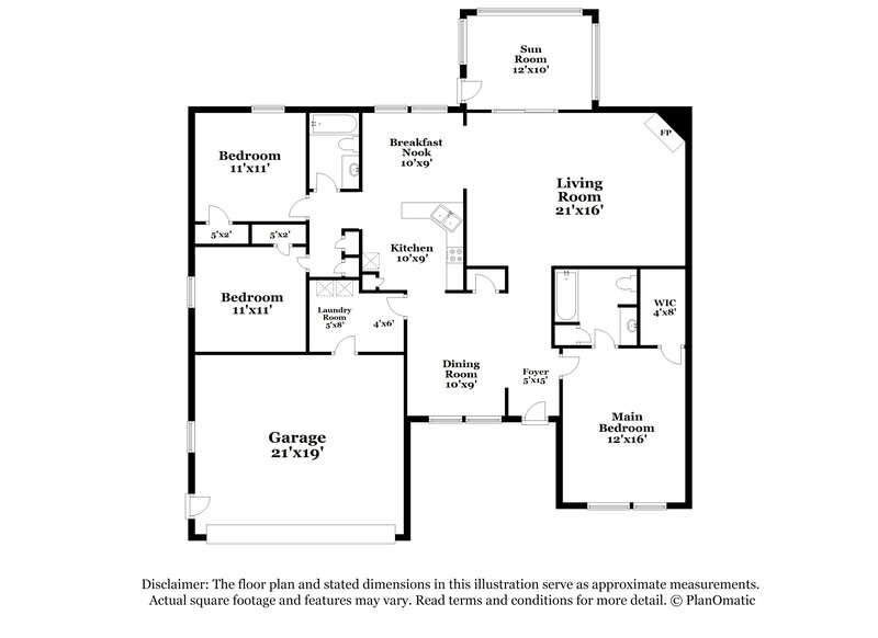 2,010/Mo, 3124 Eastpointe Dr Franklin, IN 46131 Floor Plan View