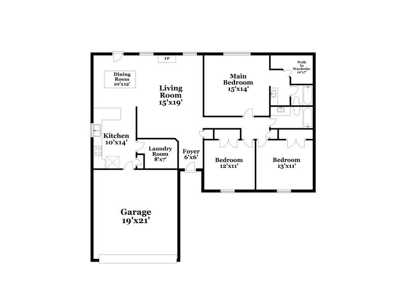 1,845/Mo, 1808 Beckenbauer Ln Indianapolis, IN 46214 Floor Plan View