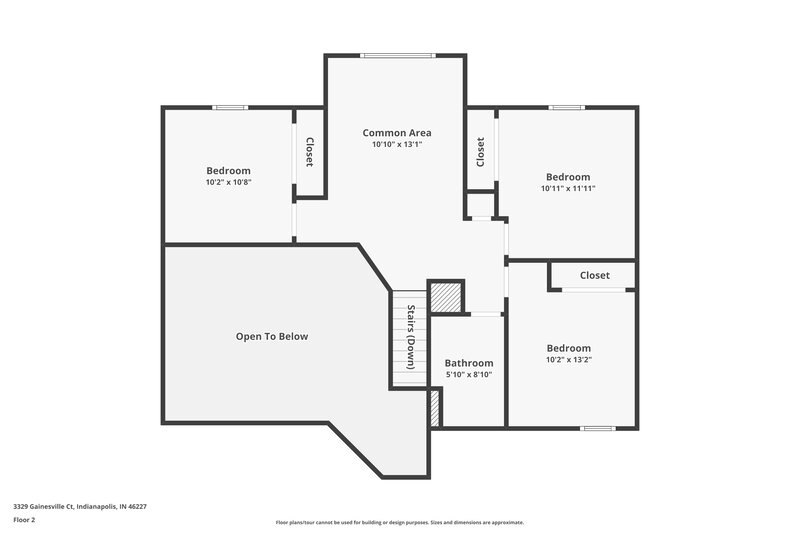 2,280/Mo, 3329 Gainesville Ct Indianapolis, IN 46227 Floor Plan View 2