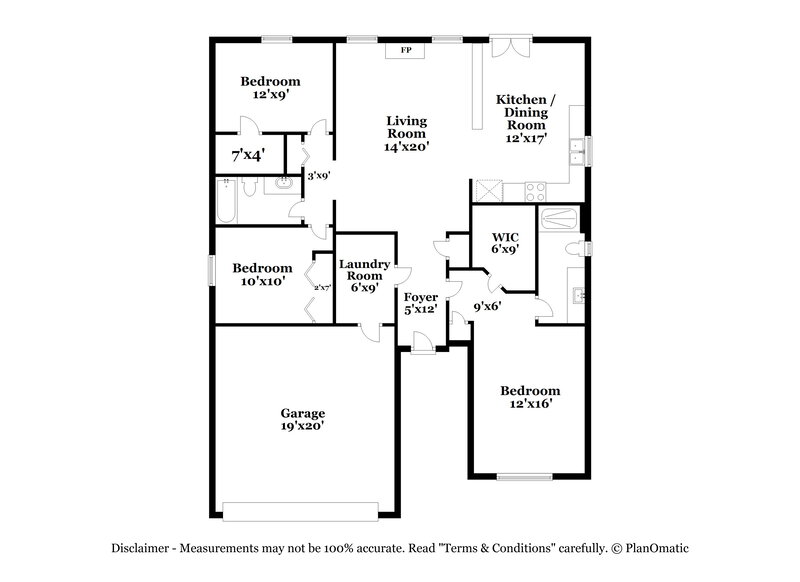 1,635/Mo, 8118 Maple Stream Blvd Indianapolis, IN 46217 Floor Plan View