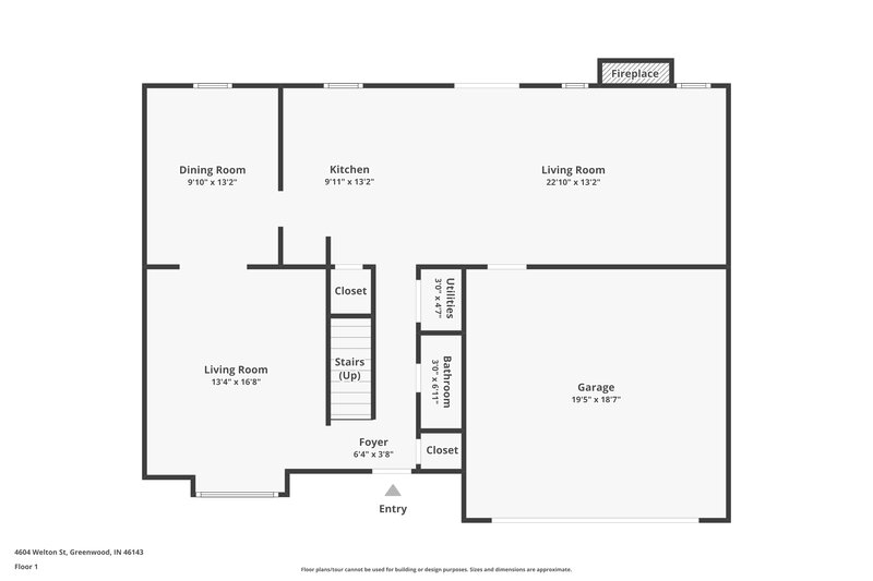 3,100/Mo, 4604 Welton St Greenwood, IN 46143 Floor Plan View