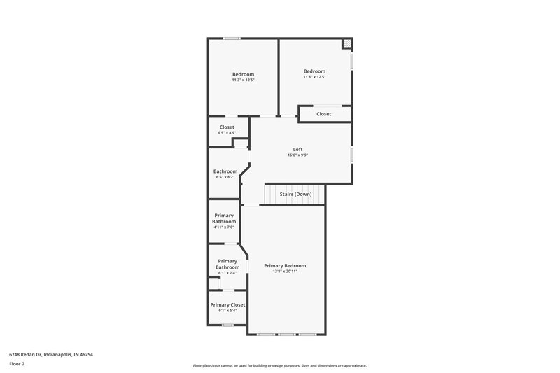 1,920/Mo, 6748 Redan Dr Indianapolis, IN 46254 Floor Plan View 2