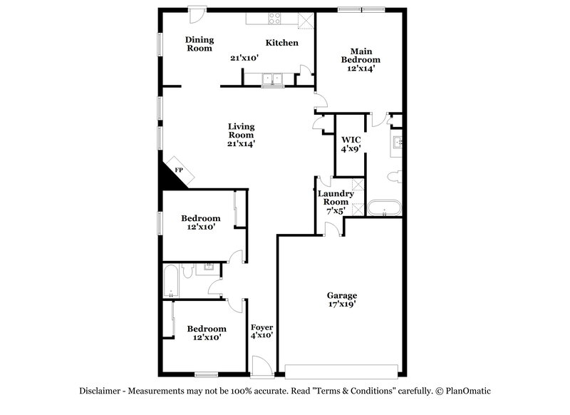 1,565/Mo, 13468 N Etna Green Ct Camby, IN 46113 Floor Plan View