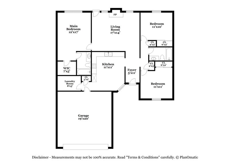1,940/Mo, 935 N Mill Run Blvd Greenfield, IN 46140 Floor Plan View