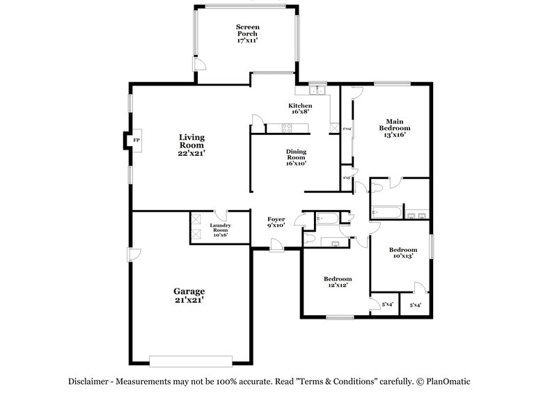 1,815/Mo, 7916 Santolina Dr Indianapolis, IN 46237 Floor Plan View