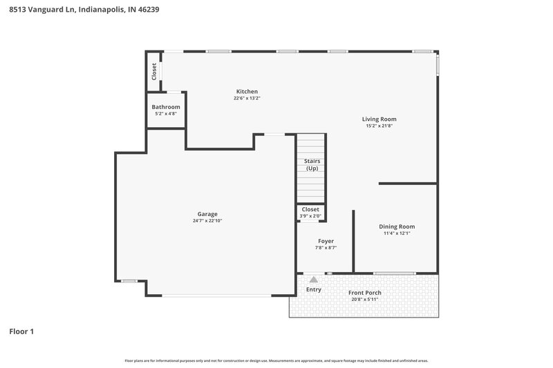 2,290/Mo, 8513 Vanguard Ln Indianapolis, IN 46239 Floor Plan View 2