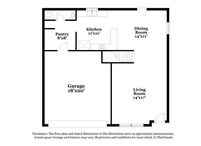 1,550/Mo, 10815 Grace Dr Ingalls, IN 46048 Floorplan View