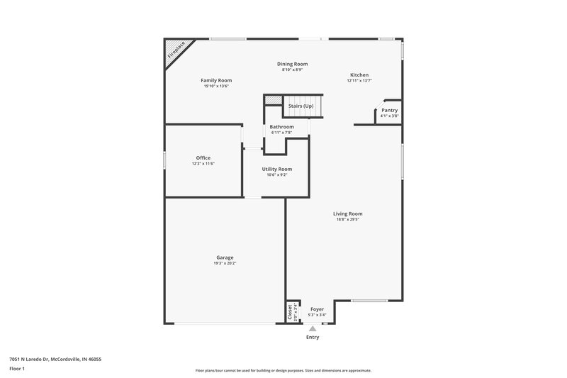 3,670/Mo, 7051 N Laredo Dr McCordsville, IN 46055 Floor Plan View
