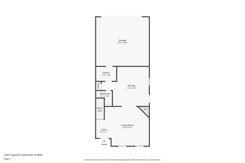 1,810/Mo, 14427 Cuppola Dr Noblesville, IN 46060 Floor Plan View