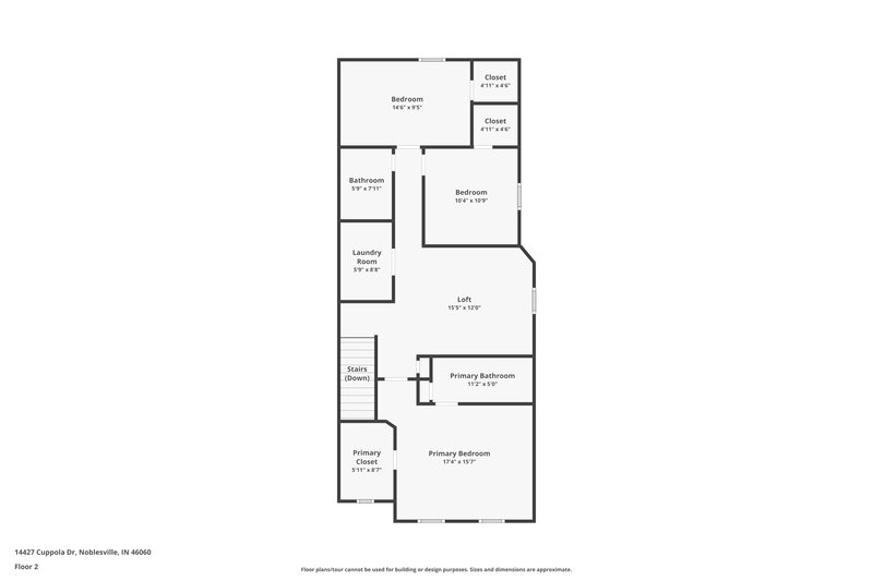 1,810/Mo, 14427 Cuppola Dr Noblesville, IN 46060 Floor Plan View 2
