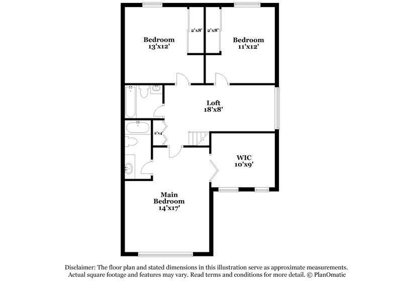 1,705/Mo, 8747 Hosta Way Camby, IN 46113 Floor Plan View 2
