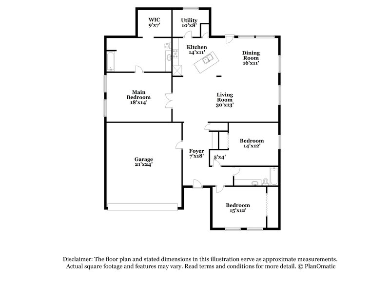 1,600/Mo, 8360 Burket Way Camby, IN 46113 Floor Plan View
