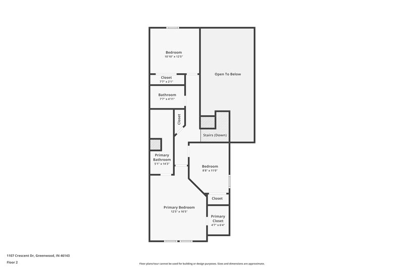 1,980/Mo, 1107 Crescent Dr Greenwood, IN 46143 Floor Plan View 2