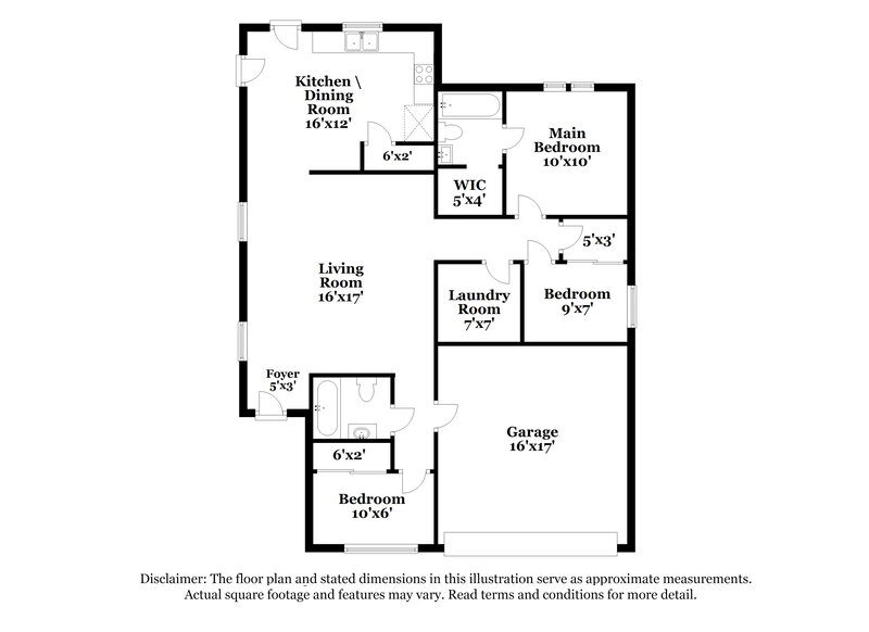 1,720/Mo, 2122 Summer Breeze Way Greenwood, IN 46143 Floor Plan View
