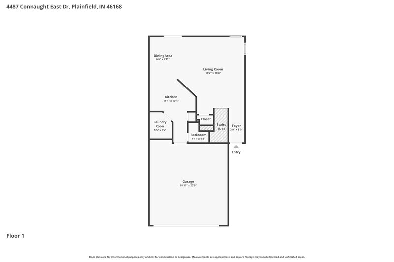 1,880/Mo, 4487 Connaught East Dr Plainfield, IN 46168 Floor Plan View