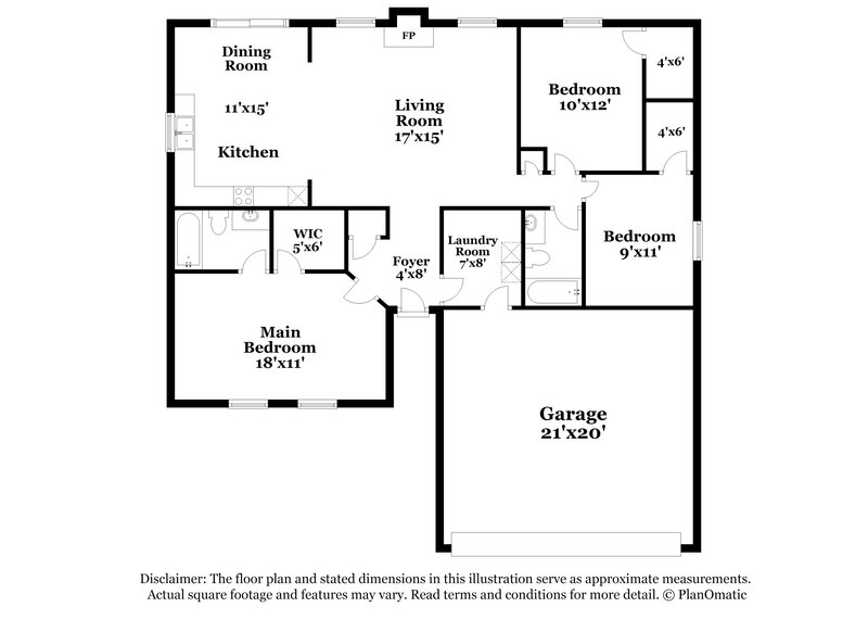1,815/Mo, 1958 Mare Ave Indianapolis, IN 46203 Floor Plan View