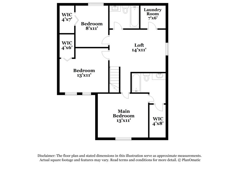 1,740/Mo, 6812 Everbloom Ln Indianapolis, IN 46217 Floor Plan View 2