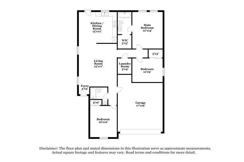 2,260/Mo, 1436 Alonzo Pl Indianapolis, IN 46217 Floor Plan View