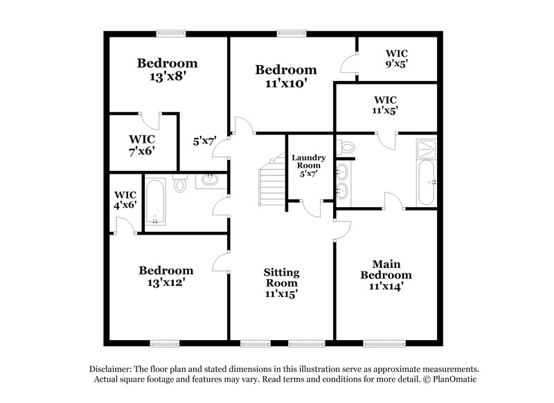 2,005/Mo, 5821 Dollar Forge Dr Indianapolis, IN 46221 Floor Plan View