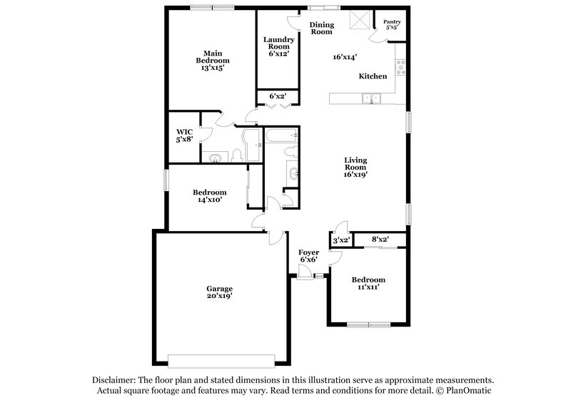 1,730/Mo, 622 Shingle Oak Ct Indianapolis, IN 46224 Floor Plan View
