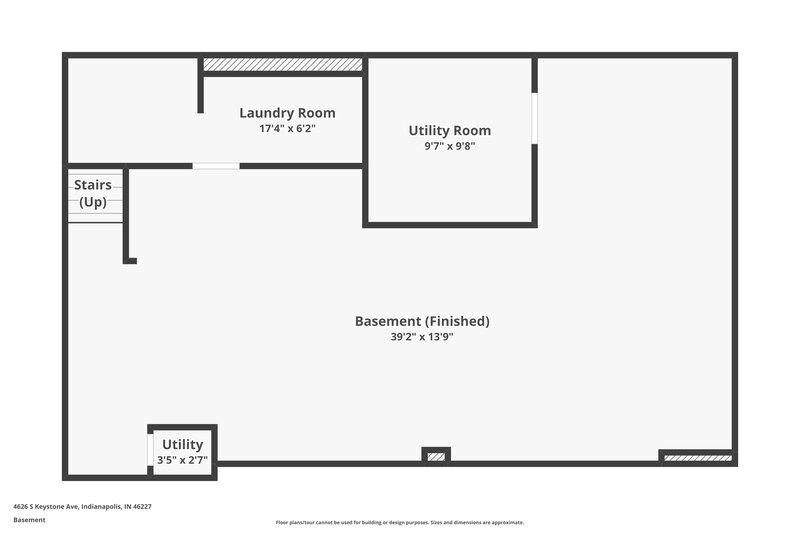 1,625/Mo, 4626 S Keystone Ave Indianapolis, IN 46227 Floor Plan View