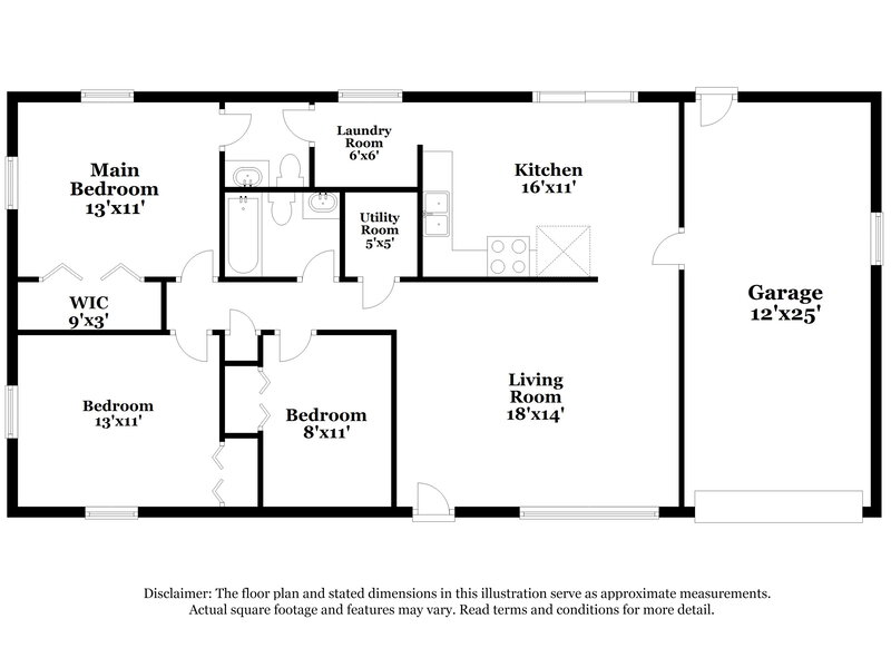 1,750/Mo, 51 N Galeston Ave Indianapolis, IN 46229 Floor Plan View