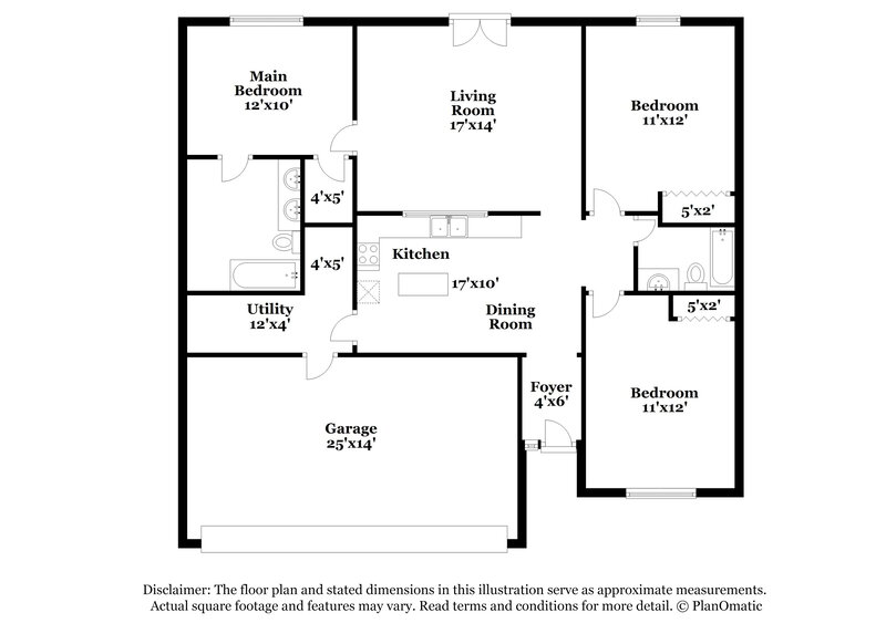 1,720/Mo, 2604 Lullwater Ln Indianapolis, IN 46229 Floorplan View
