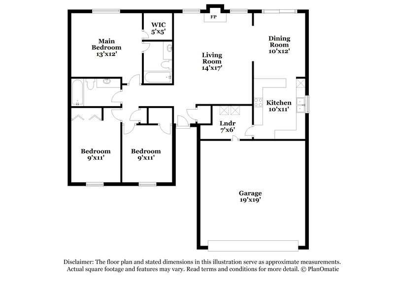 1,520/Mo, 3930 Owster Ln Indianapolis, IN 46237 Floor Plan View